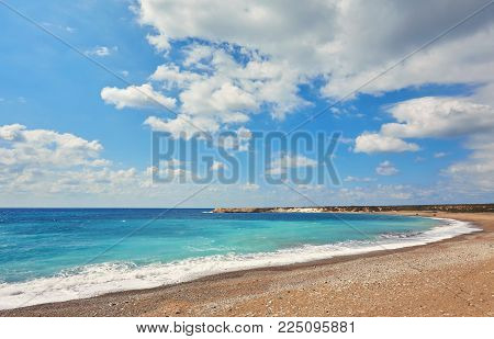 Cyprus - Mediterranean Sea coast. Lara Beach in Paphos district.