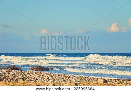 Cyprus - Mediterranean Sea coast. Lara Beach in Paphos district.