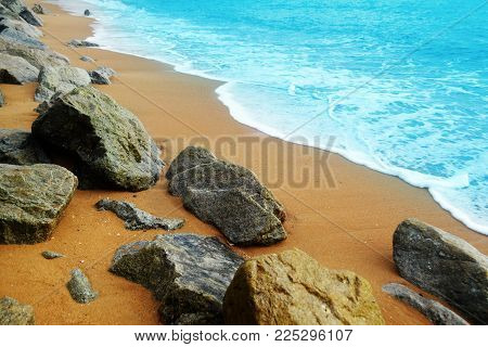 Landscape Of Beautiful Beach Bang Niang Beach Nature ,summer Background  ,thailand