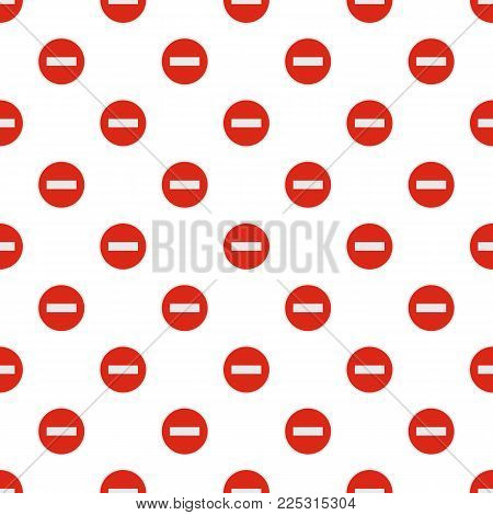 No entry pattern seamless in flat style for any design