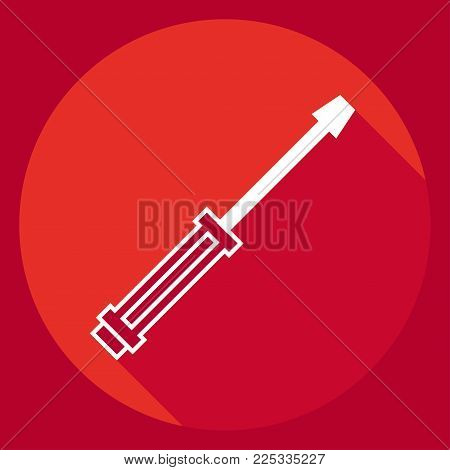 Linear turn-screw icon flat style. Vector illustration EPS8