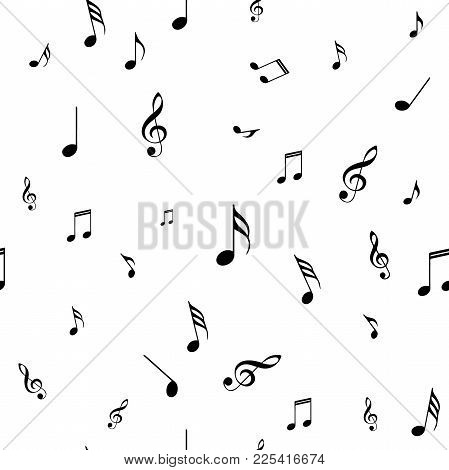Abstract Music Seamless Pattern Background Vector Illustration For Your Design
