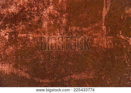 Old Rusted Metal Sheet Bright Red Color