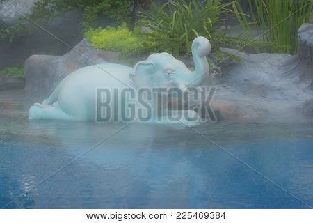 Bangkok, Thailand - December 4, 2017: Elephant Sculpture, The Animal In Thai Literature Himmapan To 