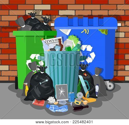 Get Wallpaper Steel Garbage Bin Vector Photo Free Trial Bigstock Free