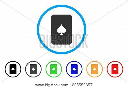 Peaks Playing Card Icon. Vector Illustration Style Is A Flat Iconic Peaks Playing Card Black Symbol 