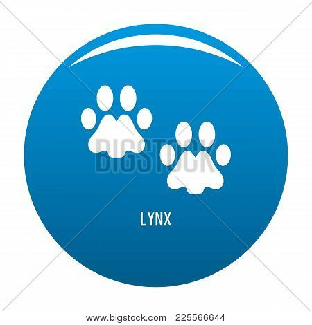 Lynx Step Icon Vector Blue Circle Isolated On White Background