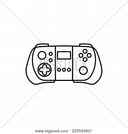 Remote Control Outline Icon Isolated On White Background. Remote Control Object For Outline Design, 