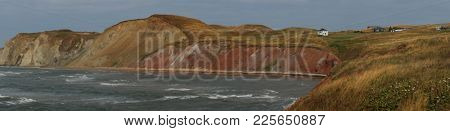 Huge waves in Magdalen island in Quebec, Canada