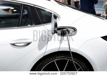 Dubai, Uae - November 17: The Porsche Panamera E-hybrid Car Is On Dubai Motor Show 2017 On November 