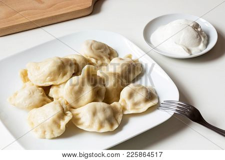 Fresh Traditional Polish Dumplings Called 