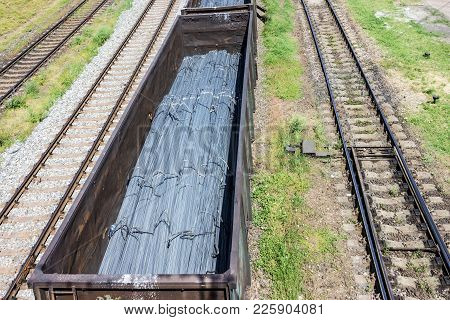 Cargo Train Railway Cars Rail Transport, Pipe Transportation