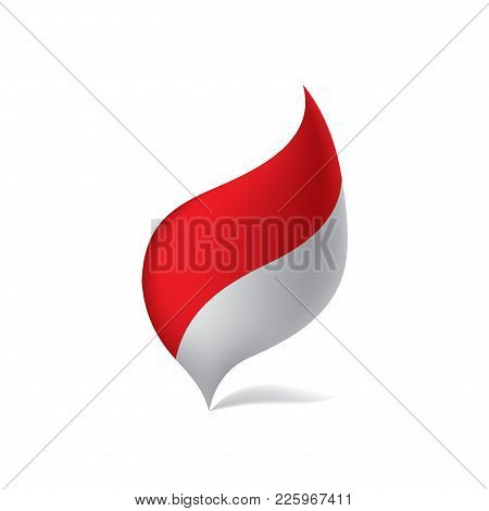 Indonesia Flag, Vector Illustration On A White Background