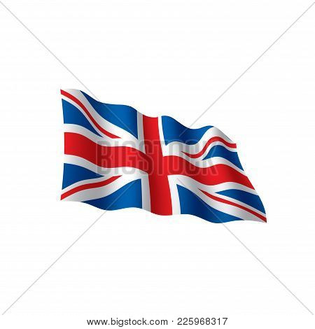 United Kingdom Flag, Vector Illustration On A White Background