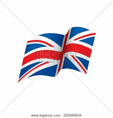 United Kingdom Flag, Vector Illustration On A White Background