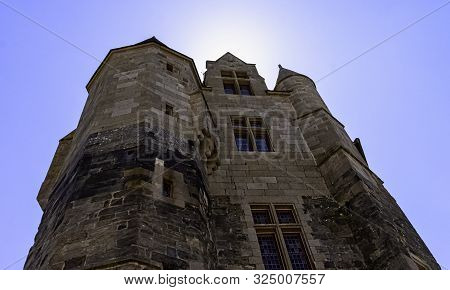 Vitre, Brittany, France - June 1: Chateau De Vitre - Medieval Castle In The Town Of Vitré On June 1,