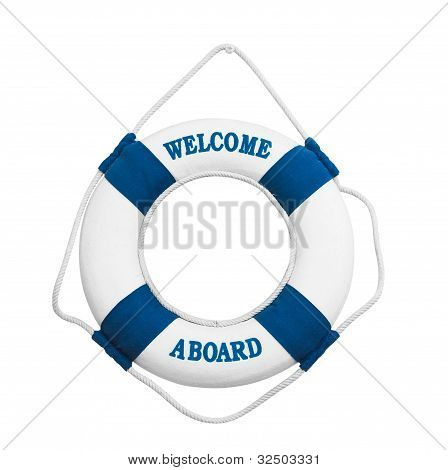 Welcome Aboard Isolated On White Background