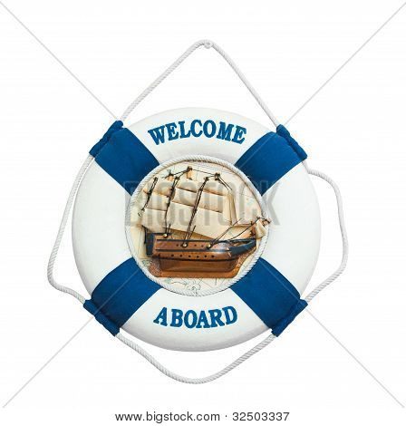 Welcome Aboard Isolated On White Background