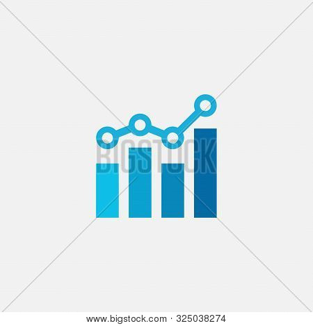 Bar Chart Icon Design Template, Statistic Flat Icon, Data Analytic Design Vector Illustration, Data 