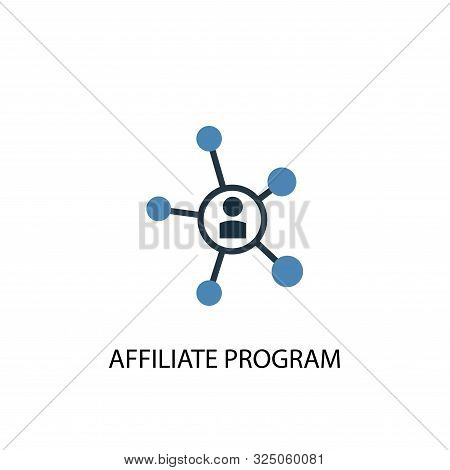 Affiliate Program Concept 2 Colored Icon. Simple Blue Element Illustration. Affiliate Program Concep