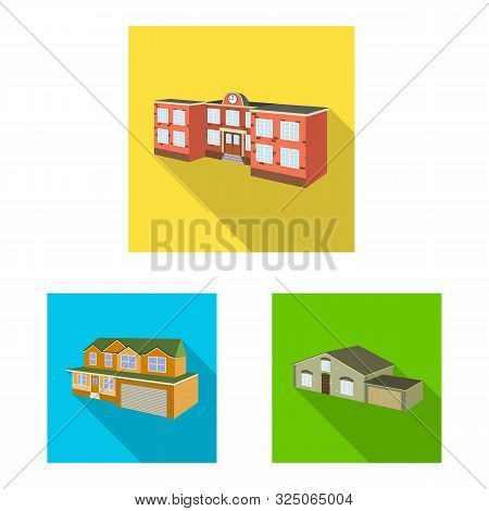 Vector Illustration Of Facade And Housing Icon. Collection Of Facade And Infrastructure Vector Icon 