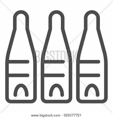 Ampoules Line Icon. Medical Ampoule Vector Illustration Isolated On White. Ampul Outline Style Desig