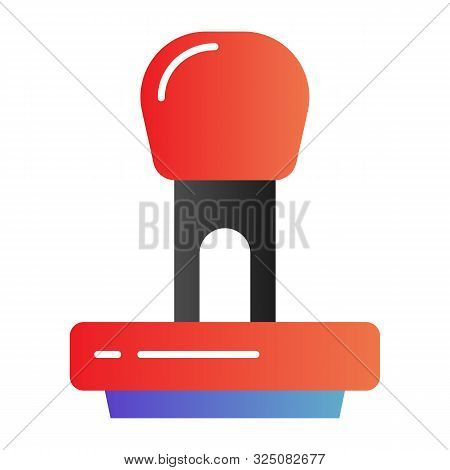 Stamp Flat Icon. Stamper Color Icons In Trendy Flat Style. Post Cliche Gradient Style Design, Design