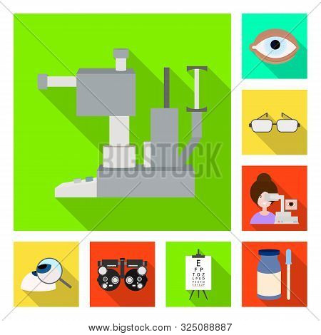 Isolated Object Of Correction And Eyesight Logo. Collection Of Correction And Care Stock Vector Illu