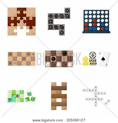 Vector Design Of Gambling And Concept Symbol. Collection Of Gambling And Jackpot Stock Symbol For We