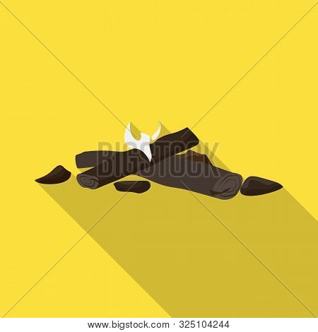 Vector Design Of Bonfire And Smoke Symbol. Collection Of Bonfire And Fuel Stock Vector Illustration.