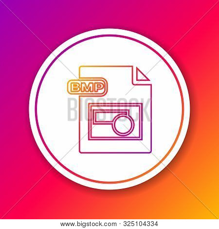 Color Line Bmp File Document. Download Bmp Button Icon Isolated On Color Background. Bmp File Symbol