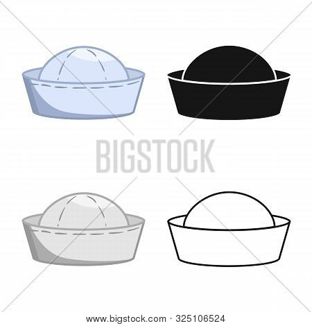 Vector Illustration Of Hat And Sailor Sign. Set Of Hat And Sea Stock Vector Illustration.