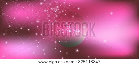 Big Data Abstract. Technology Design. Red Communication Visualization. Gradient Geometric Abstract. 