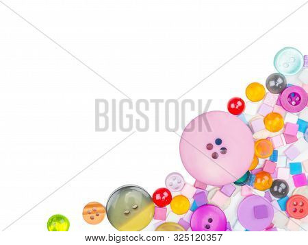 Colorful Color Of Buttons, Clasper For White Background Or Wallpaper