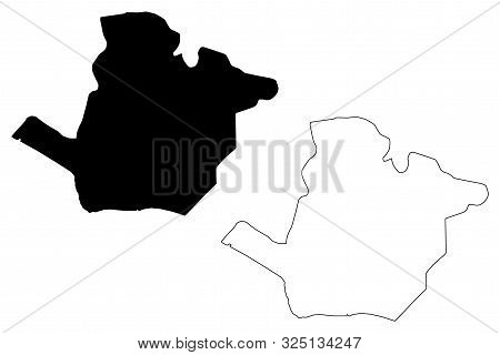 Sonsonate Department (republic Of El Salvador, Departments Of El Salvador) Map Vector Illustration, 