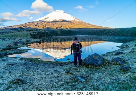 19/09/2018 Cotopaxi Volcano, Cotopaxi Province, Ecuador, The Majestic Cotopaxi Volcano With The Sant