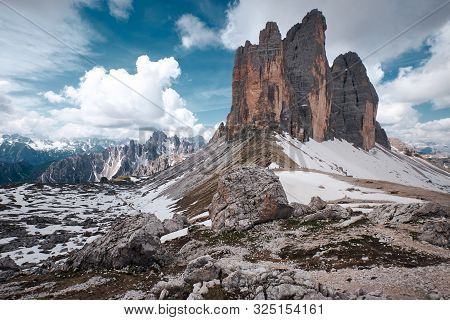 The Landscape Around Tre Cime Di Lavaredo, Dolomites, Italy