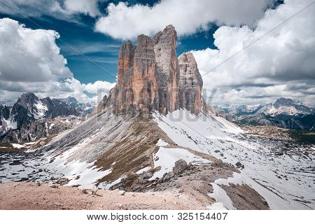 The Landscape Around Tre Cime Di Lavaredo, Dolomites, Italy