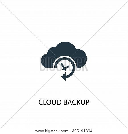 Cloud Backup Icon. Simple Element Illustration. Cloud Backup Concept Symbol Design. Can Be Used For 