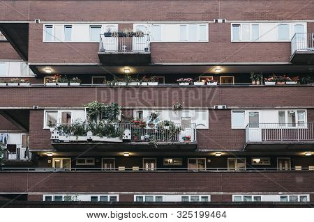 London, Uk - September 07, 2019: Close Up Of The Council Block Of Flats In Tower Hamlets, A Borough 
