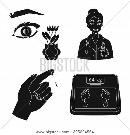 Isolated Object Of Healthcare And Medicine Logo. Collection Of Healthcare And Diabetes Stock Vector 