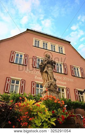 Iphofen Bavaria / Germany - 04 08 2019: Iphofen Is A City Germany, With Many Historical Attractions