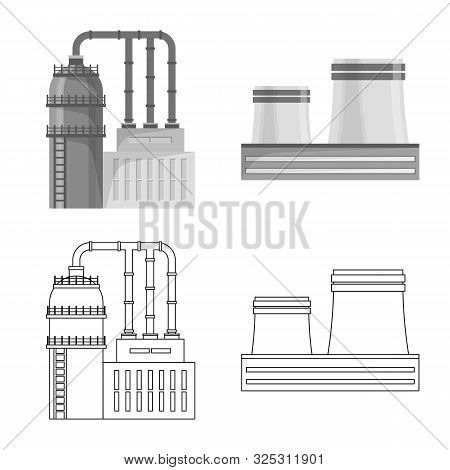 Vector Design Of Production And Structure Sign. Set Of Production And Technology Stock Symbol For We