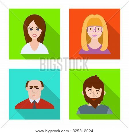 Vector Illustration Of Avatar And Person Logo. Set Of Avatar And Profession Stock Vector Illustratio