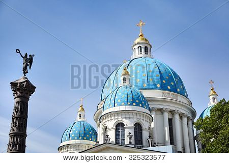 Saint Petersburg, Russia: The Trinity Cathedral (troitsky Sobor) Guards Izmailovsky Regiment Is Arch