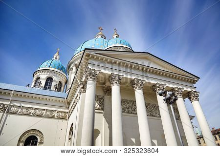 Saint Petersburg, Russia: The Trinity Cathedral (troitsky Sobor) Guards Izmailovsky Regiment Is Arch