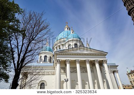 Saint Petersburg, Russia: The Trinity Cathedral (troitsky Sobor) Guards Izmailovsky Regiment Is Arch