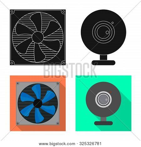Isolated Object Of Accessories And Device Logo. Set Of Accessories And Electronics Stock Vector Illu
