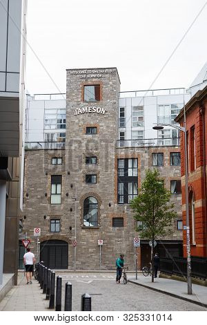 Entrance To The Old Jameson Distillery, Smithfield Square In Dublin, Ireland. The Original Site Wher