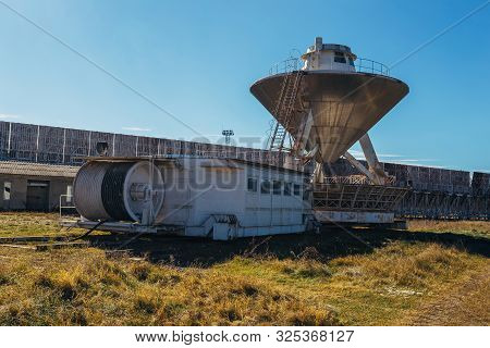 Radio Telescope Satellite Antenna Unit At Sunny Day.